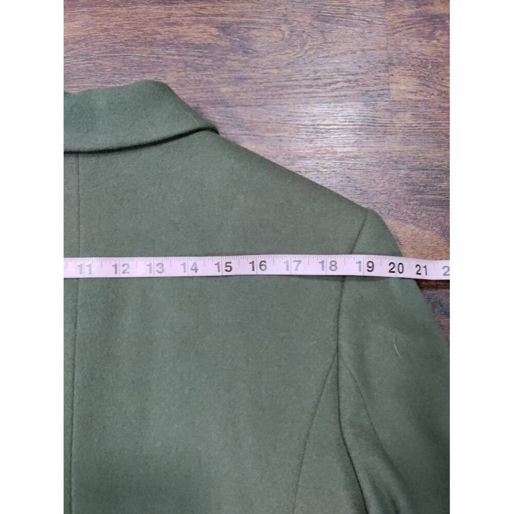 VINTAGE 90's L.L. Bean Cashmere Wool Blazer Jacket Forest Green Size 12P - Picture 16 of 16